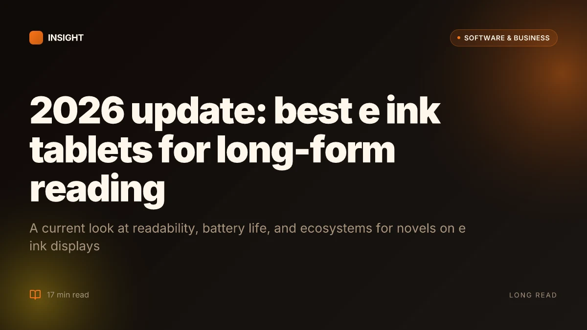 20 Best e ink tablets for reading novels in 2026