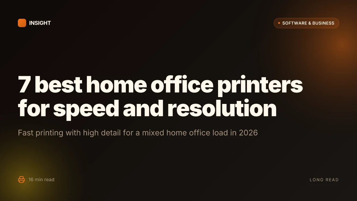 7 Best home office printers for fast printing speeds and high resolution in 2026