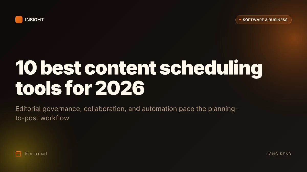 10 Best content scheduling tools for 2026, with a practical Edge on editorial governance