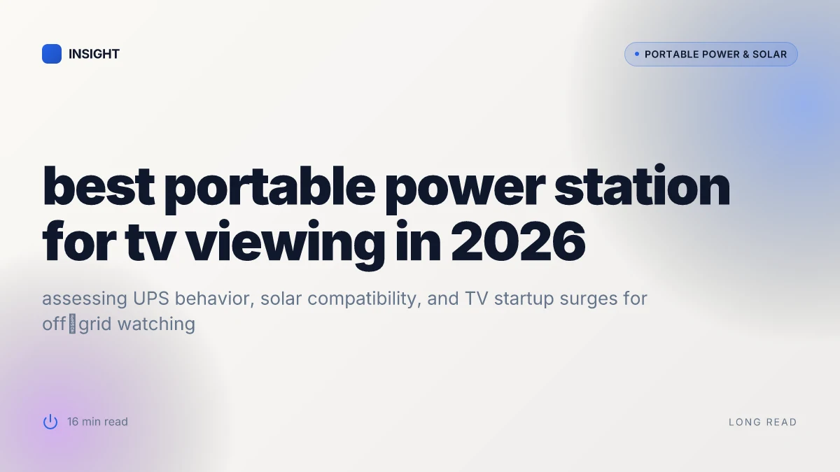 What is the best portable power station for TV in 2026 and why it matters for off‑grid viewing