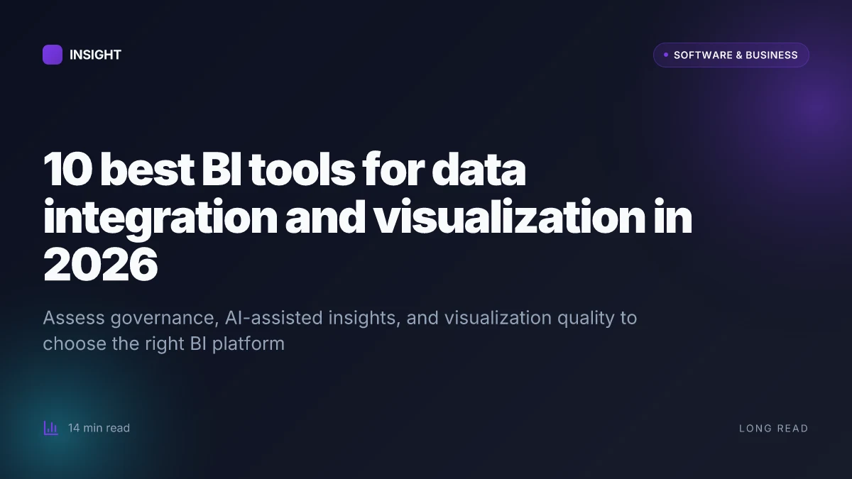 10 Best BI tools for data integration and visualization in 2026