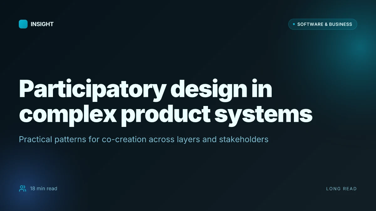 What makes collaborative design techniques work in participatory design and co-creation for complex product systems