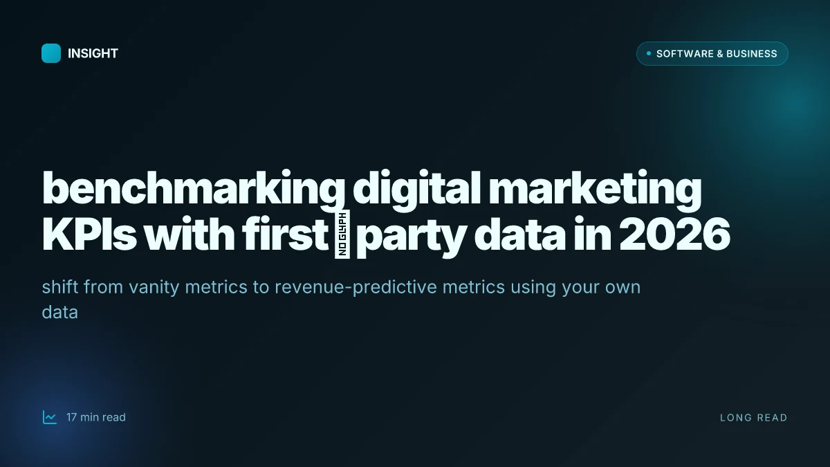 How to benchmark digital marketing KPIs in 2026 using first‑party data