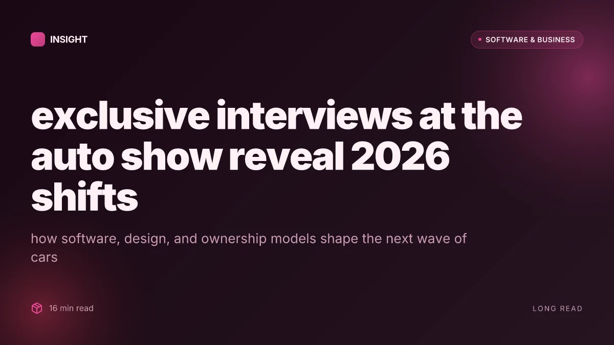 5 Exclusive interviews from the auto show that reveal the industry's next moves