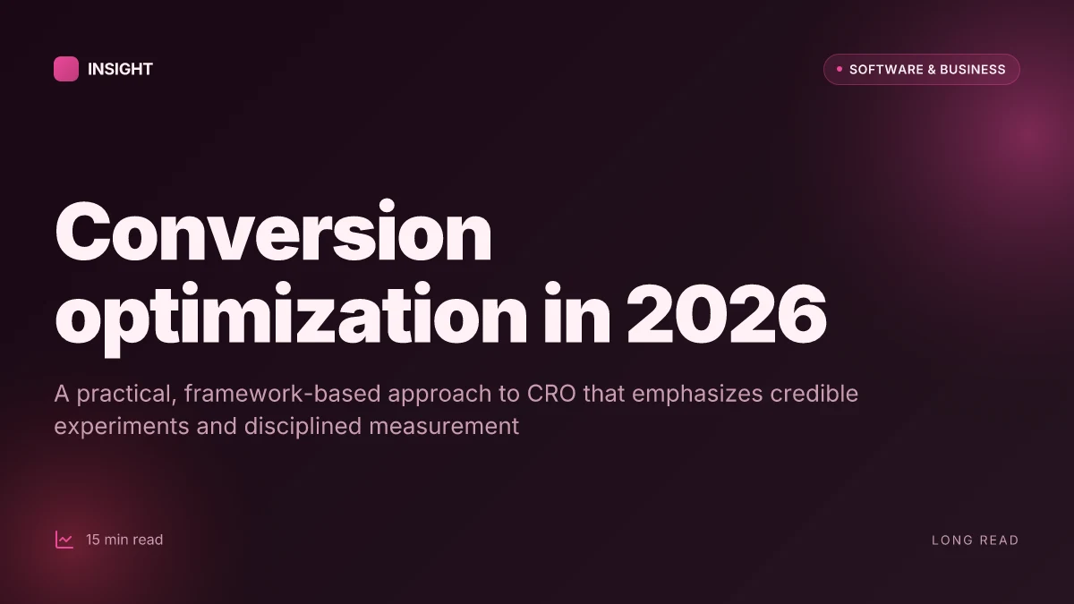 How to introduce conversion optimization: a practical framework for 2026