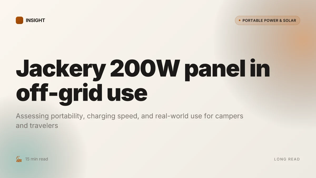 What makes the Jackery 200W solar panel a practical choice for off-grid living