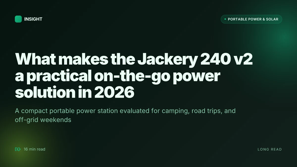 What makes the Jackery 240 v2 a practical on-the-go power solution in 2026