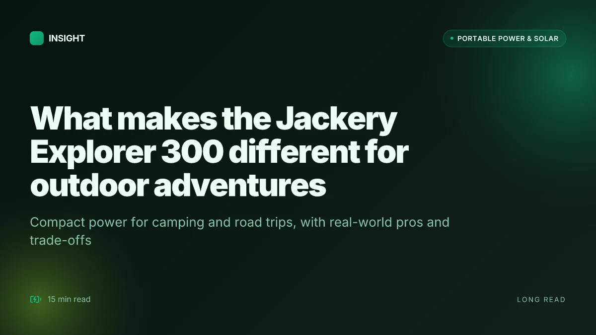 What makes the Jackery Explorer 300 different for outdoor adventures