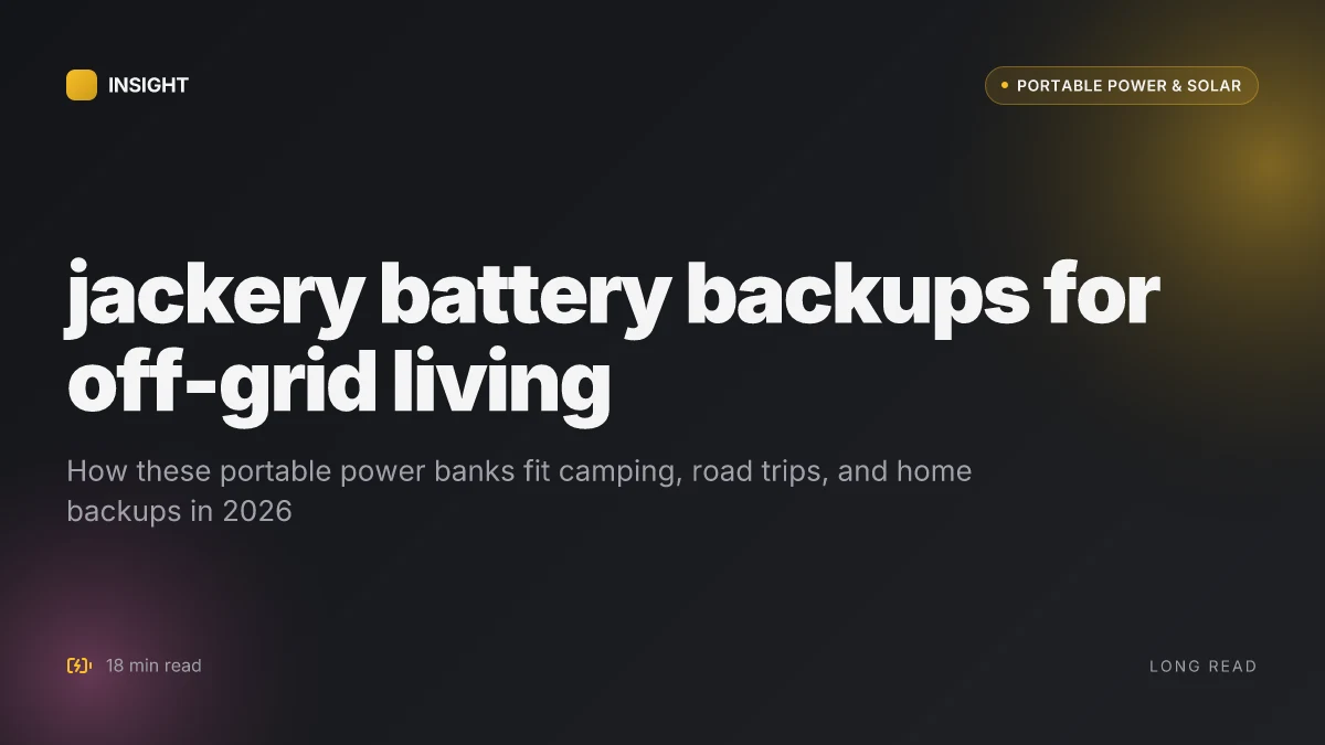 Why jackery battery backup systems matter for off-grid homes in 2026