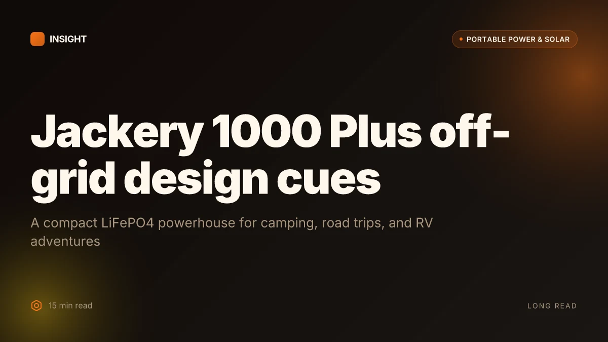 What makes the Jackery 1000 Plus stand out for off-grid use in 2026