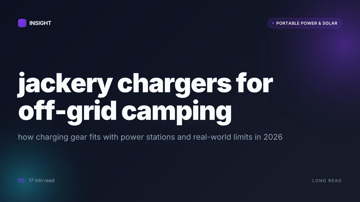 What makes a jackery charger reliable for off‑grid camping in 2026