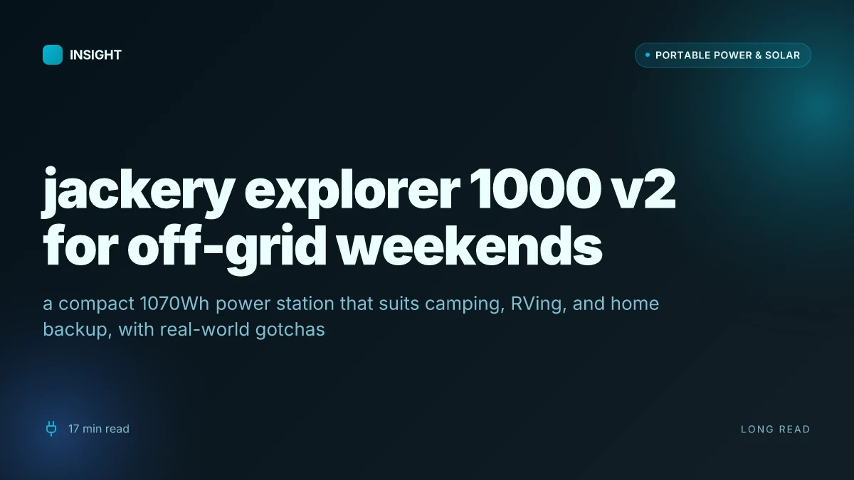 What makes the jackery explorer 1000 v2 a standout for off-grid weekends