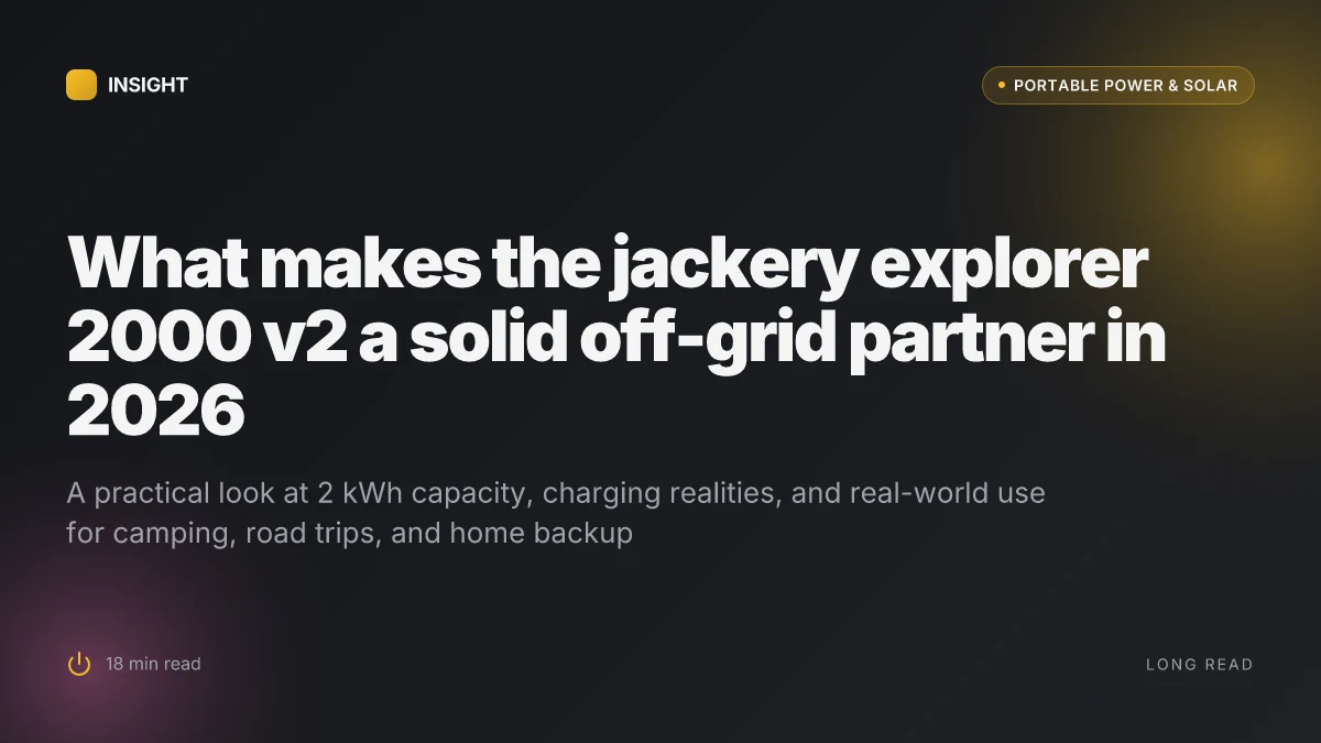What makes the jackery explorer 2000 v2 a solid off-grid partner in 2026