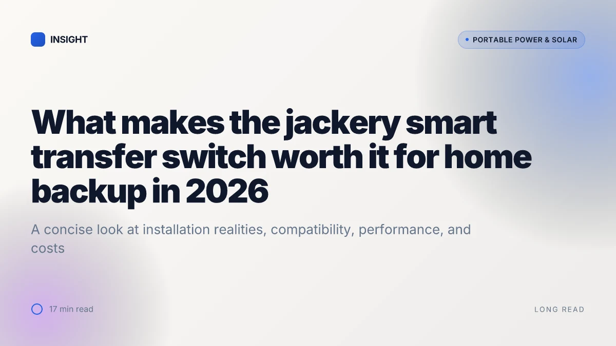 What makes the jackery smart transfer switch worth it for home backup in 2026