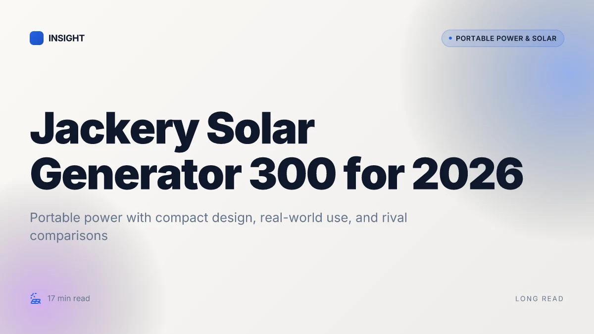What makes the Jackery Solar Generator 300 a portable power option for 2026