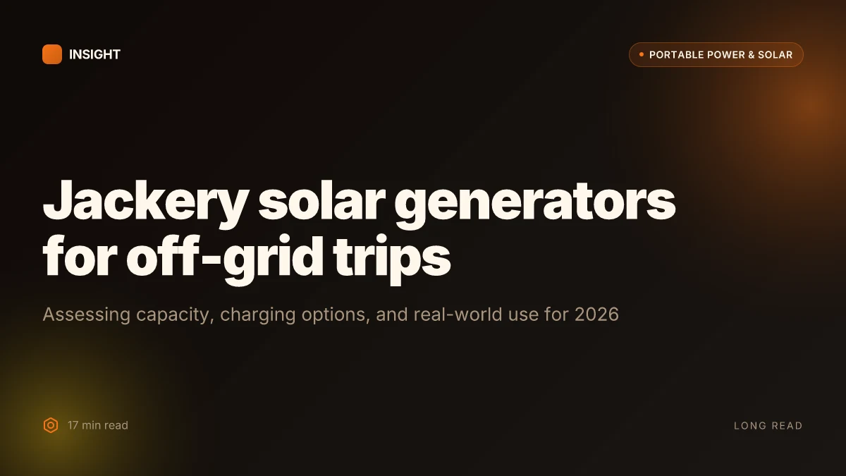 What makes jackery solar generators stand out for off-grid trips in 2026