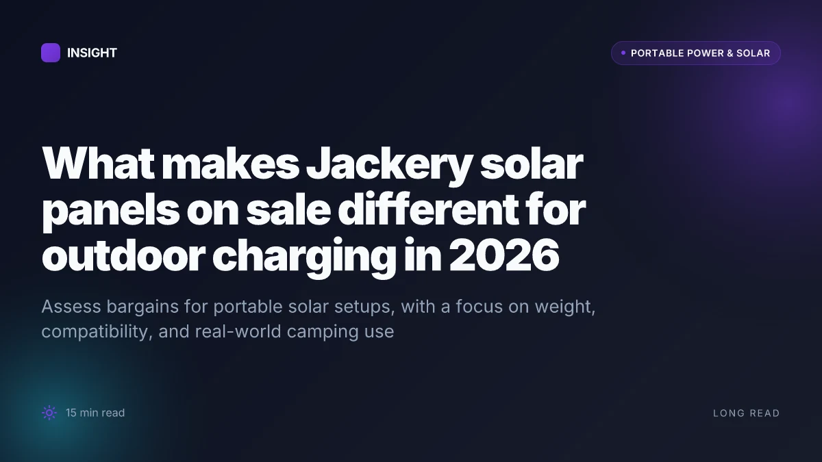 What makes Jackery solar panels on sale different for outdoor charging in 2026