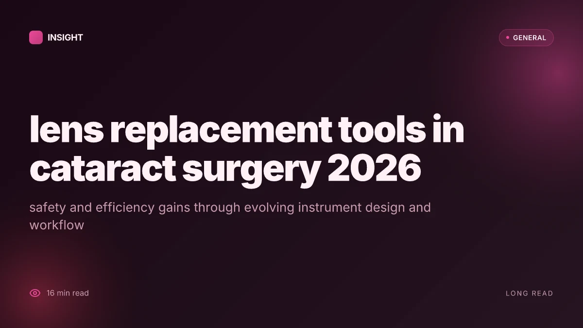 What lens replacement tools teach US about safer cataract surgery