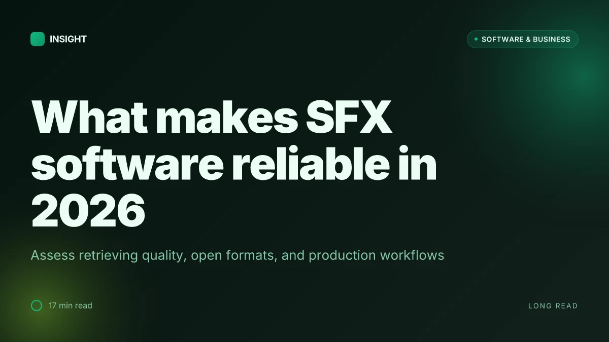 What makes SFX software truly reliable in 2026