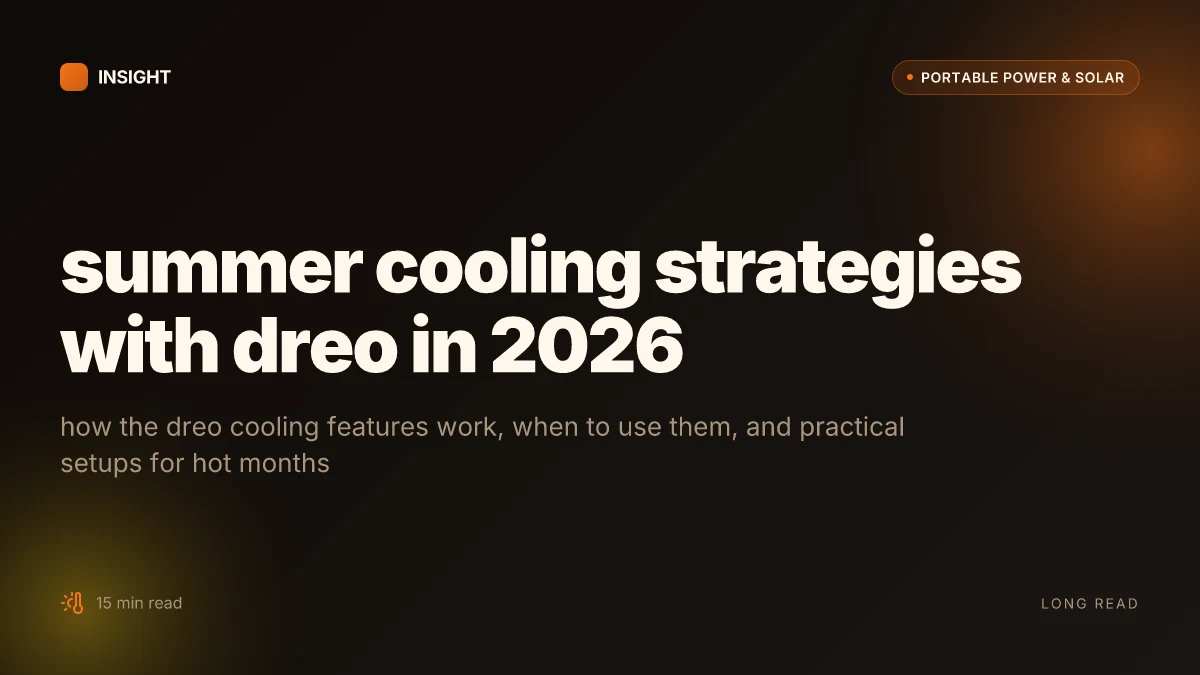 What are summer cooling strategies with dreo for 2026 and how they actually work