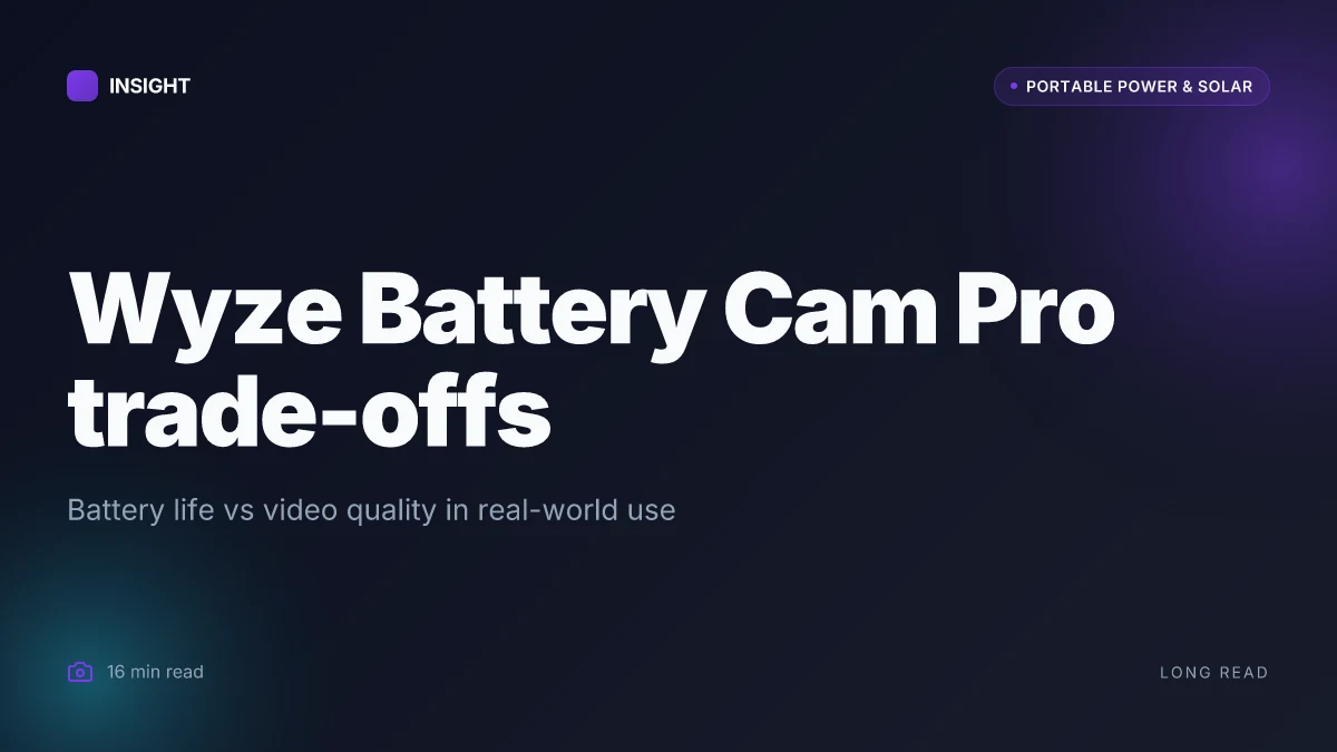 Why the Wyze Battery Cam Pro review reveals a trade-off between battery life and video quality